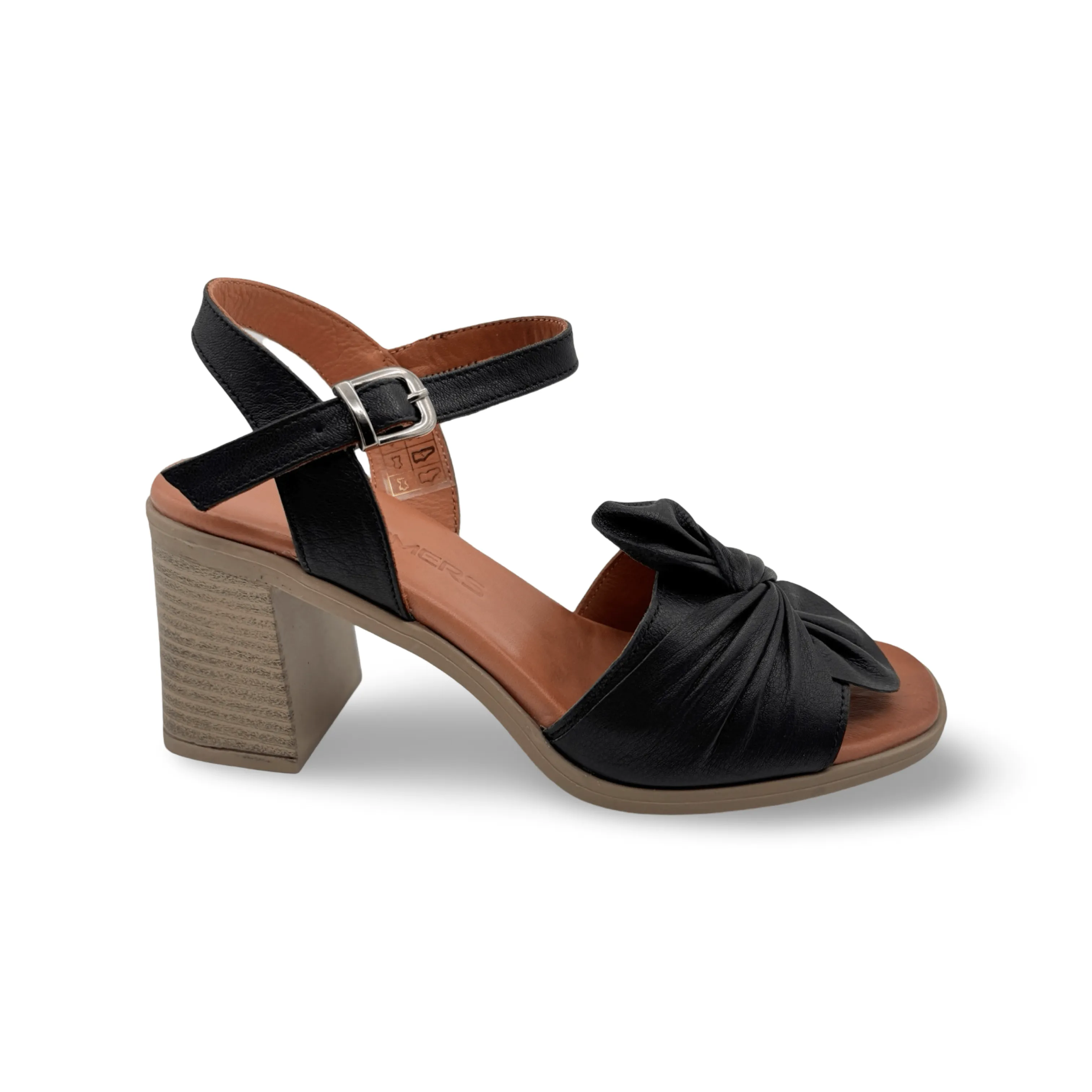 Quana Black Heel Sandal