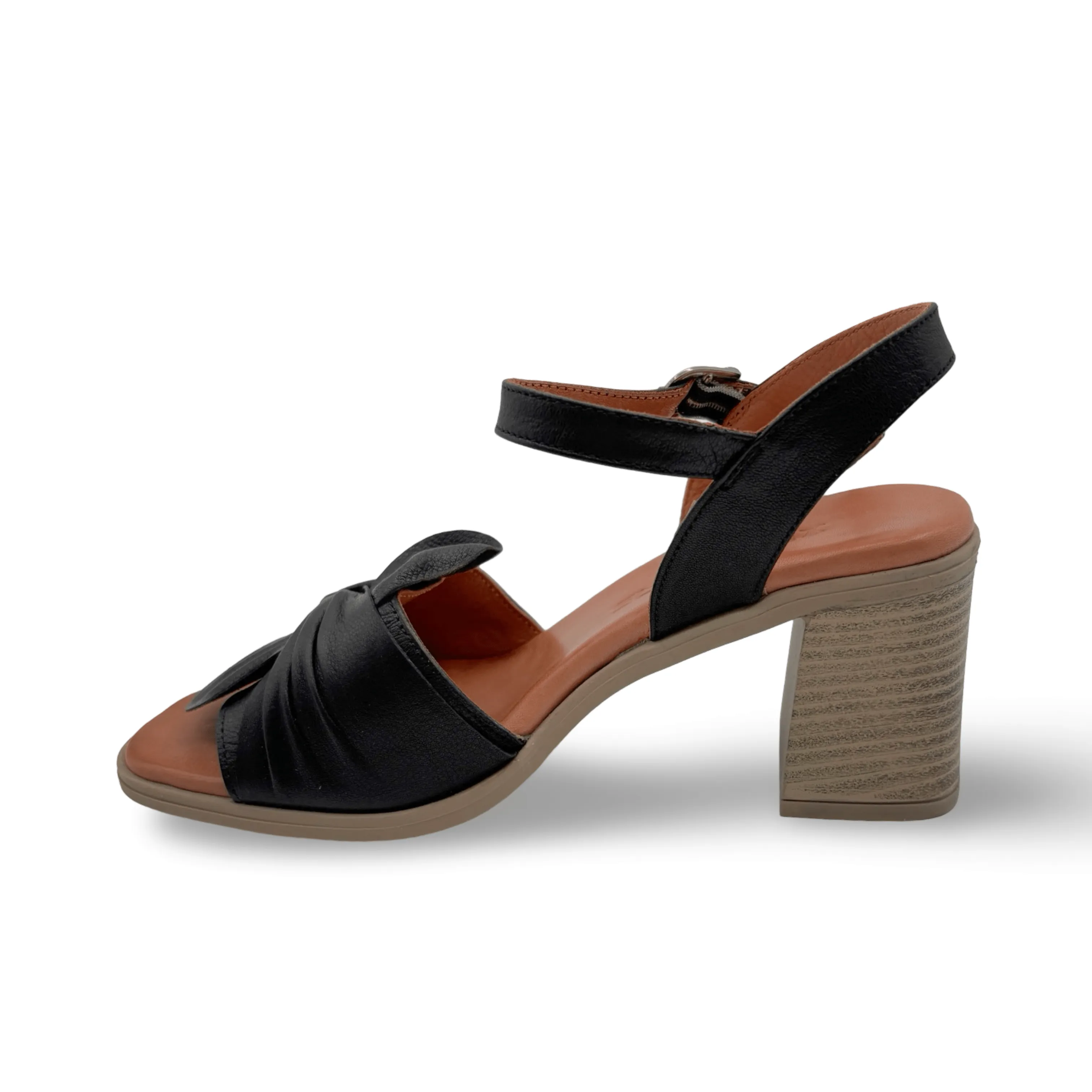 Quana Black Heel Sandal