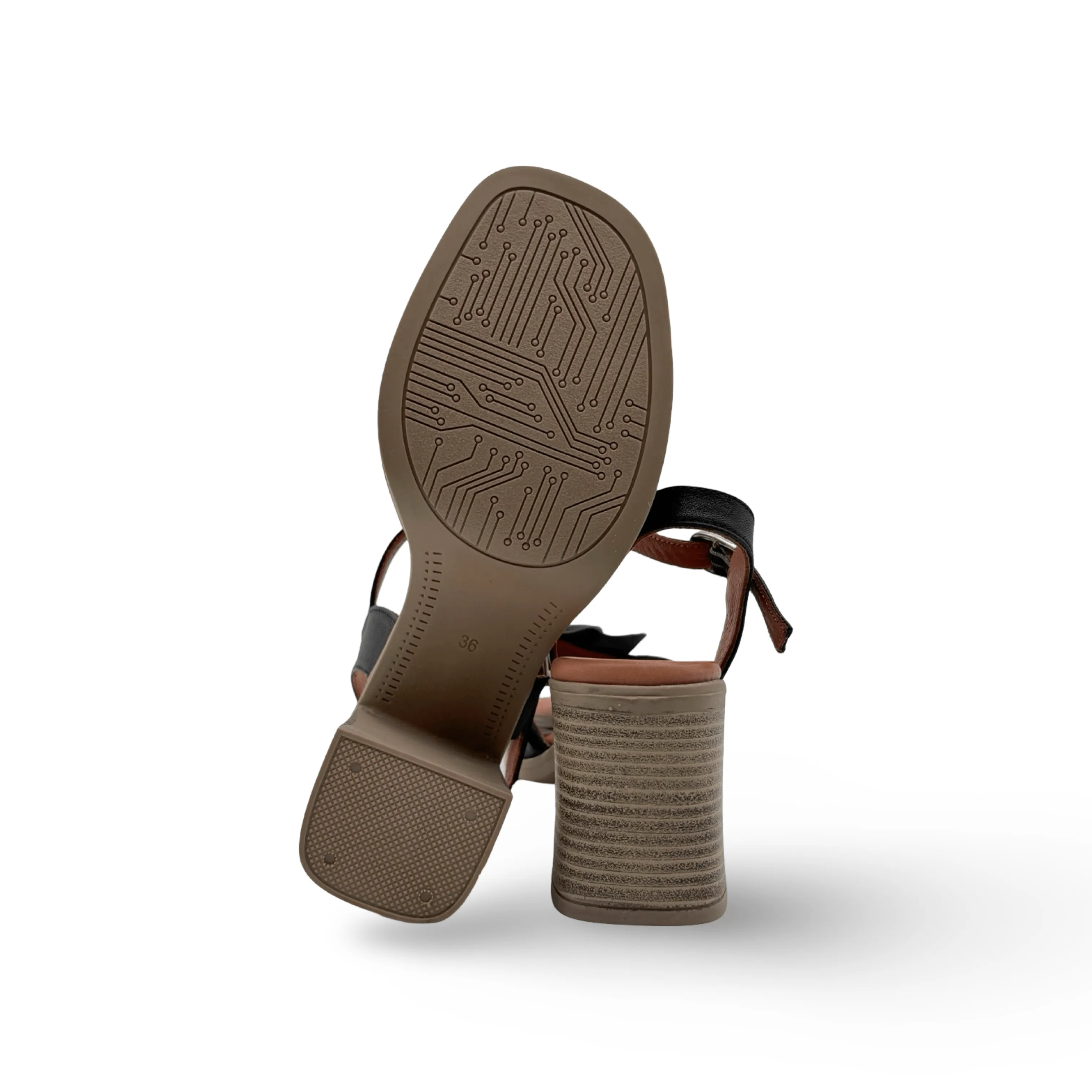 Quana Black Heel Sandal