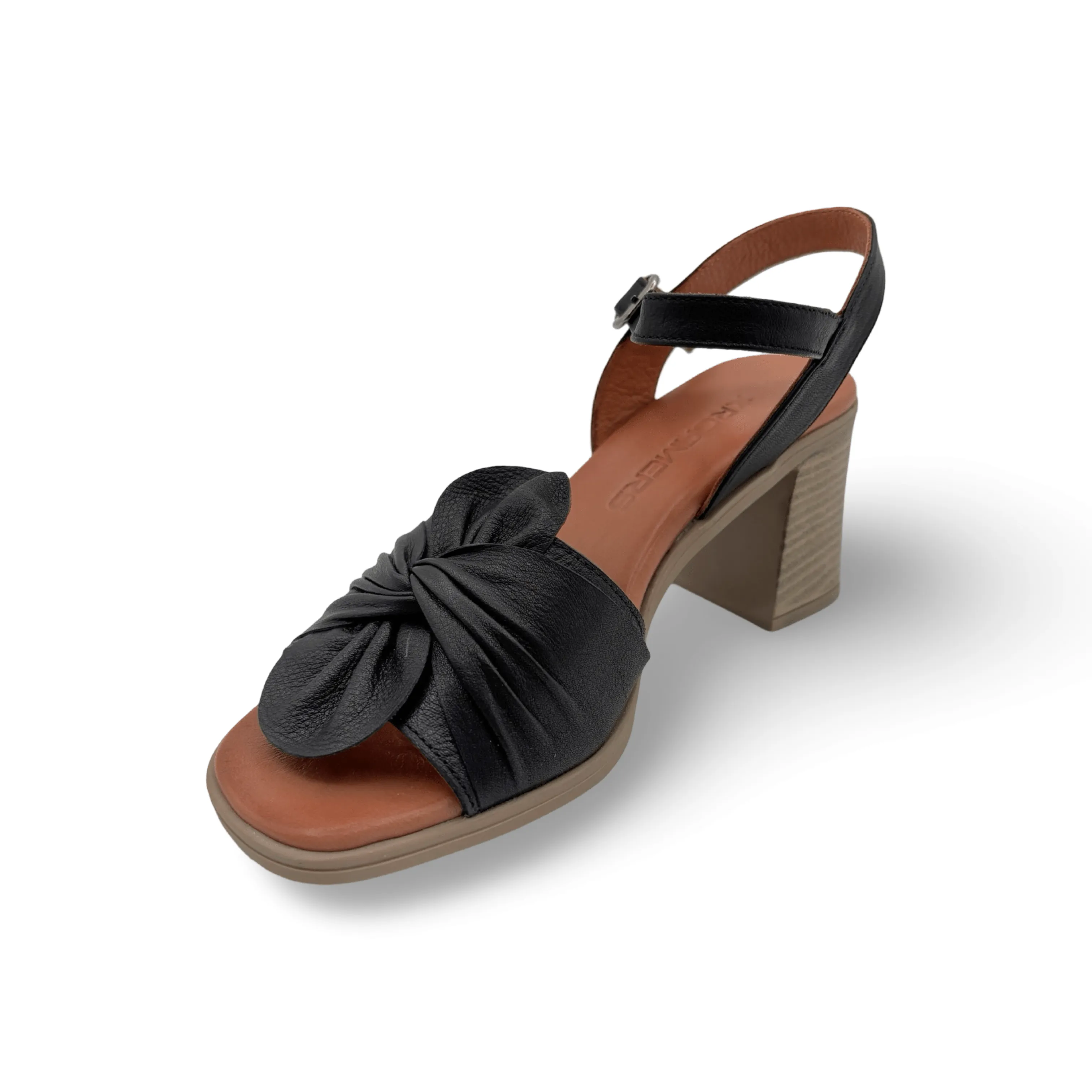 Quana Black Heel Sandal