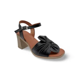 Quana Black Heel Sandal