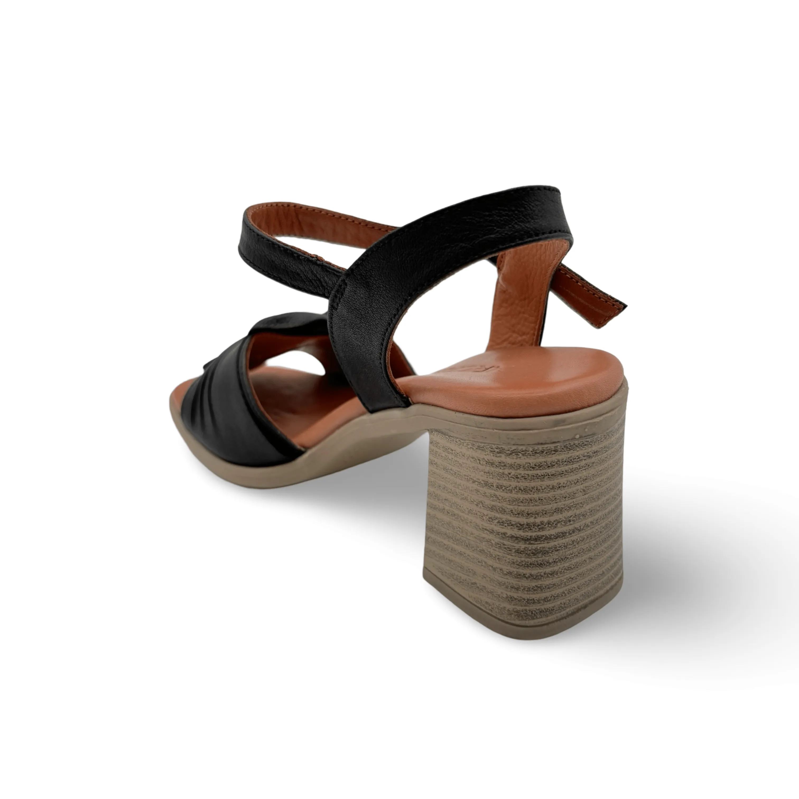 Quana Black Heel Sandal