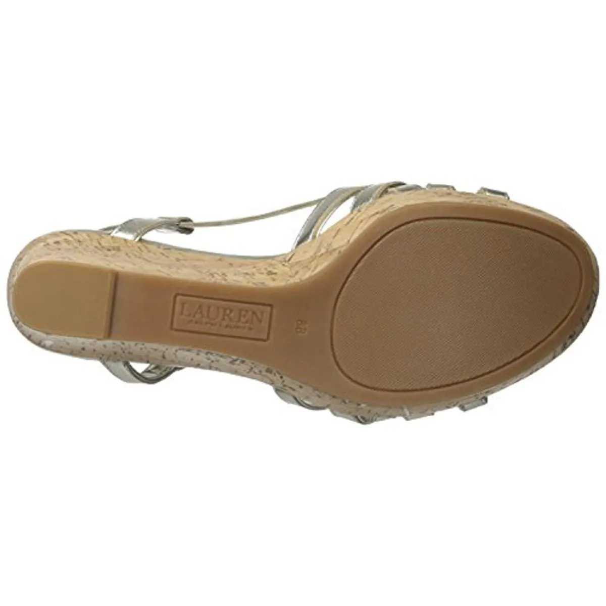 Quaylin Womens Leather Cork Wedge Sandals