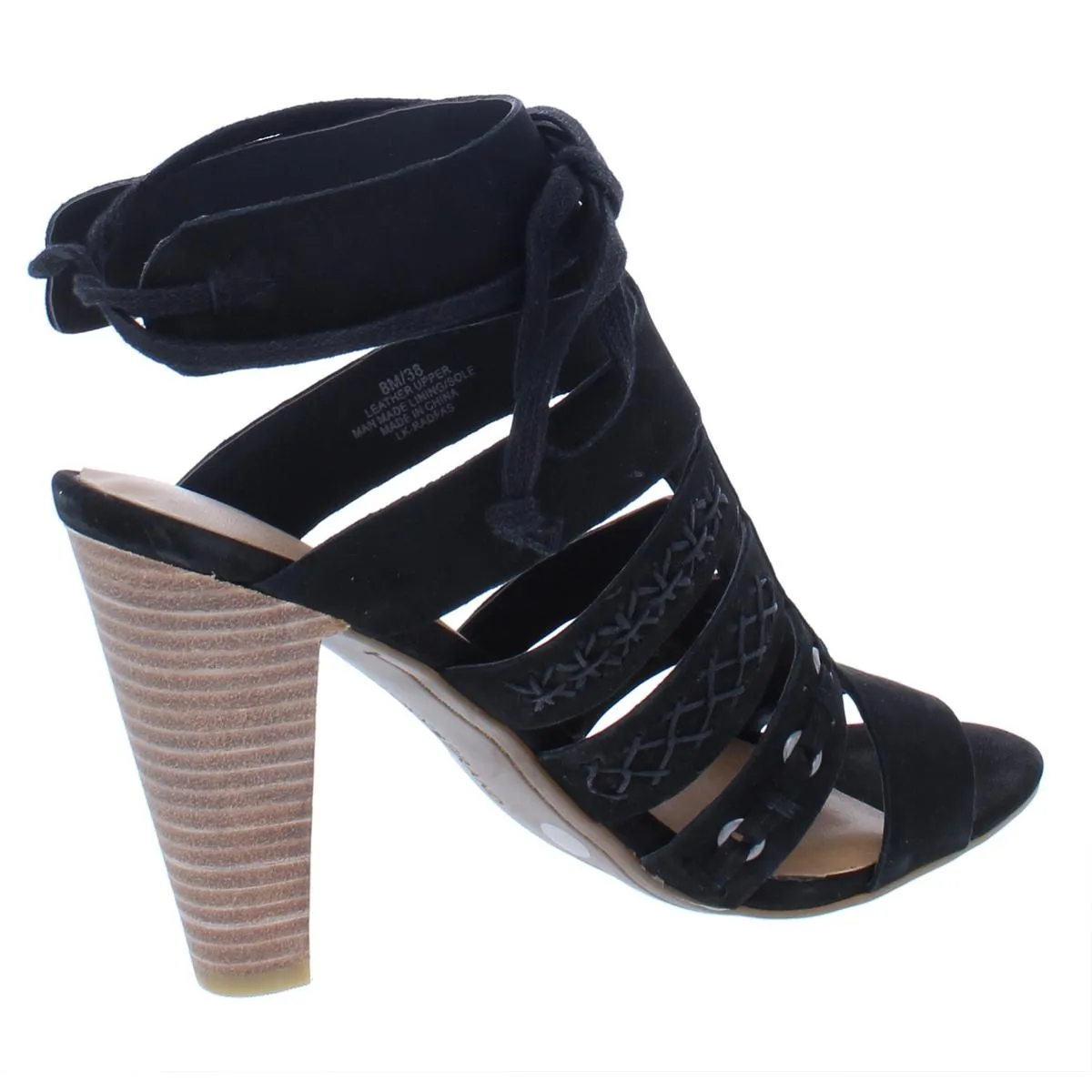 Radfas Womens Nubuck Back Tie Heels