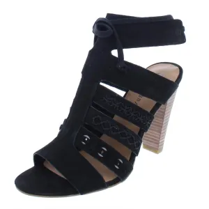 Radfas Womens Nubuck Back Tie Heels