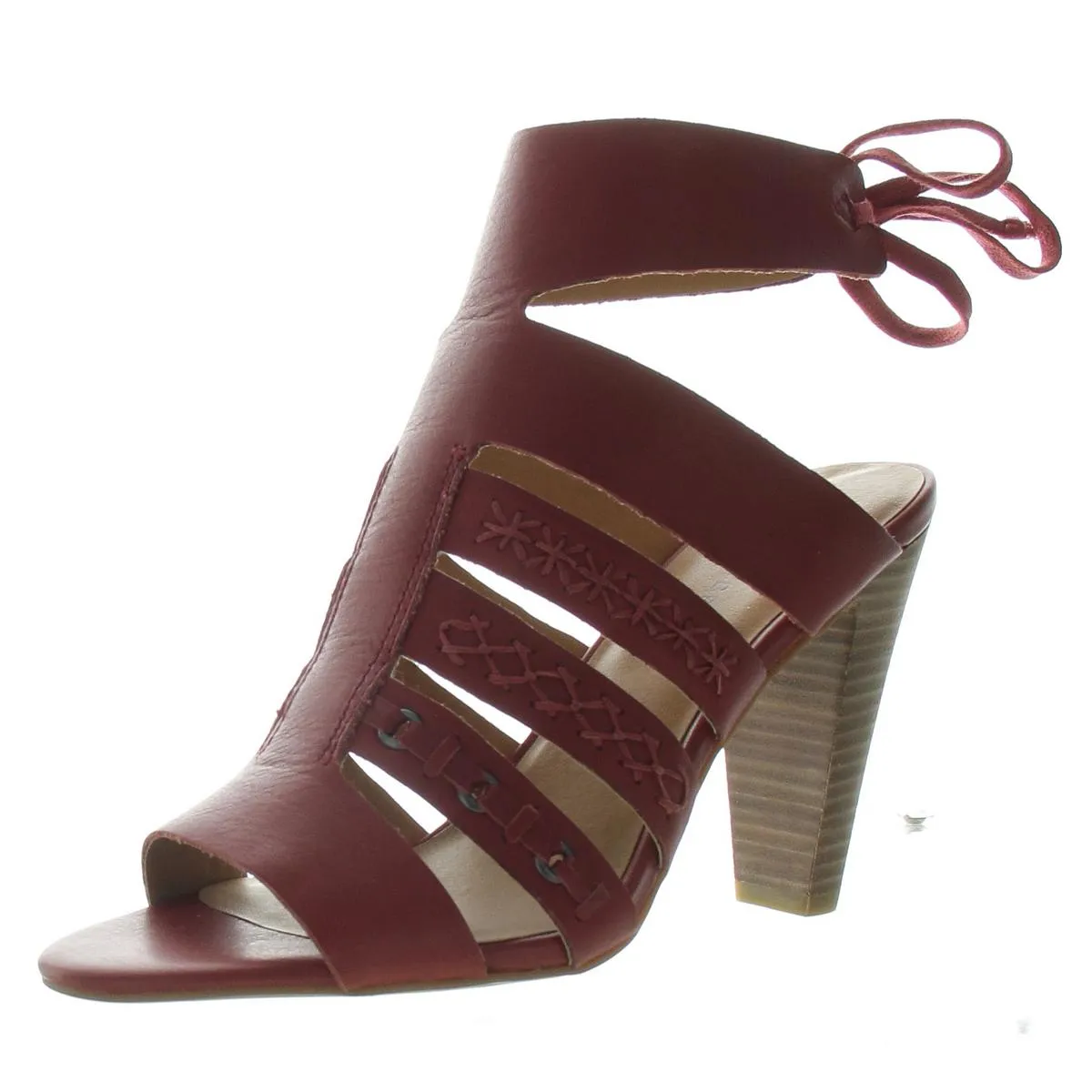 Radfas Womens Nubuck Back Tie Heels