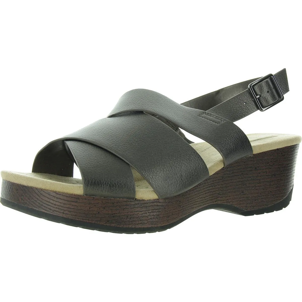 Raffey Womens Strappy Man Made Slingback Sandals