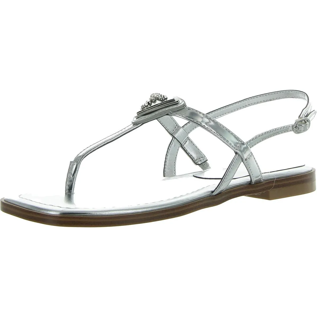 Rainey 3 Womens Faux Leather Flat Slingback Sandals