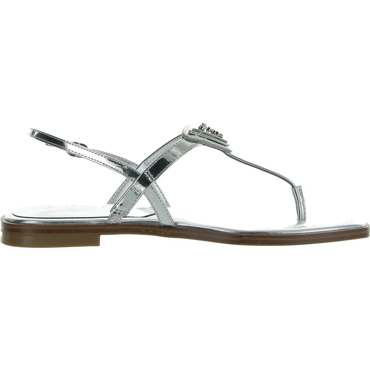 Rainey 3 Womens Faux Leather Flat Slingback Sandals
