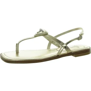 Rainey 3 Womens Faux Leather Flat Slingback Sandals