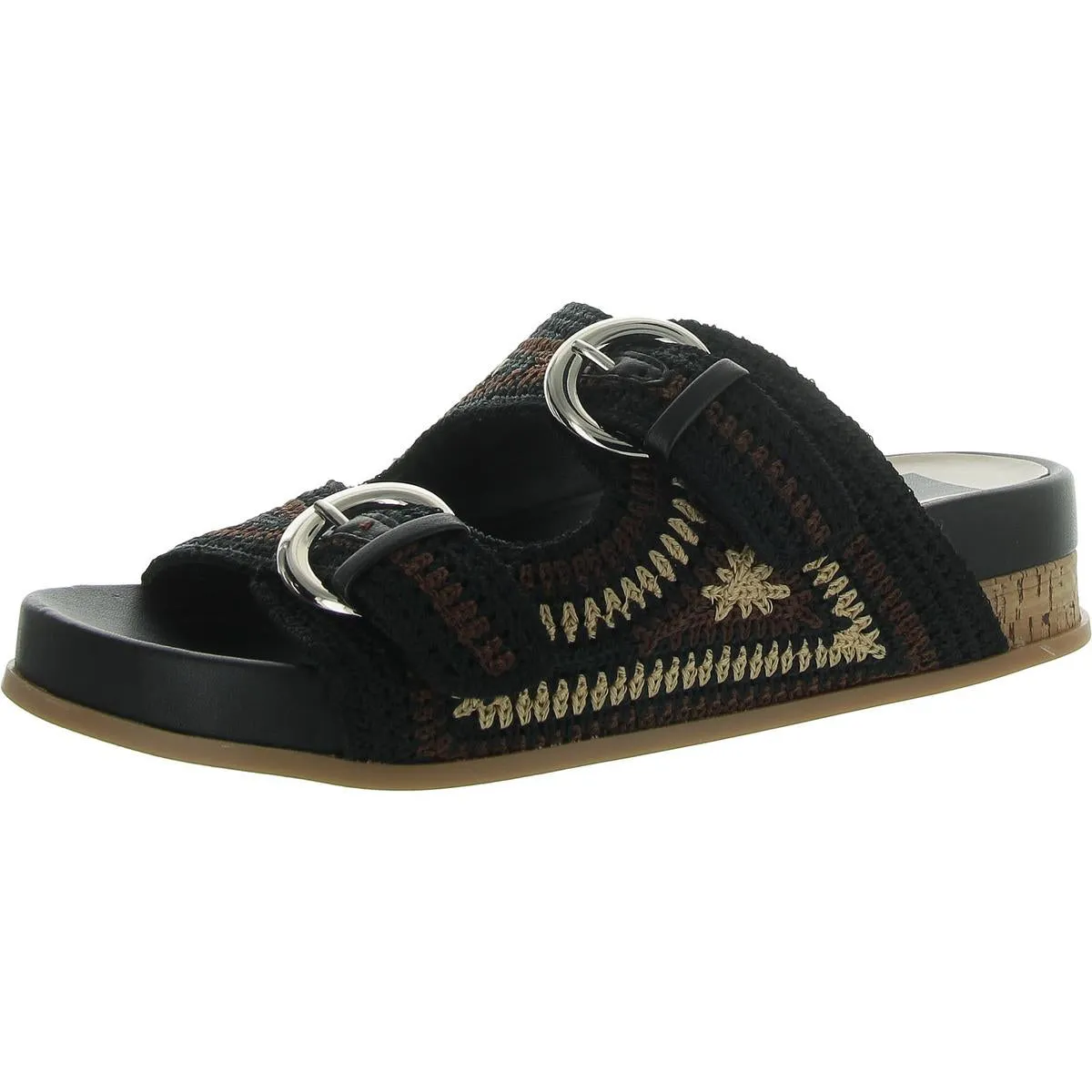Ralli Womens Buckle Knit Slide Sandals