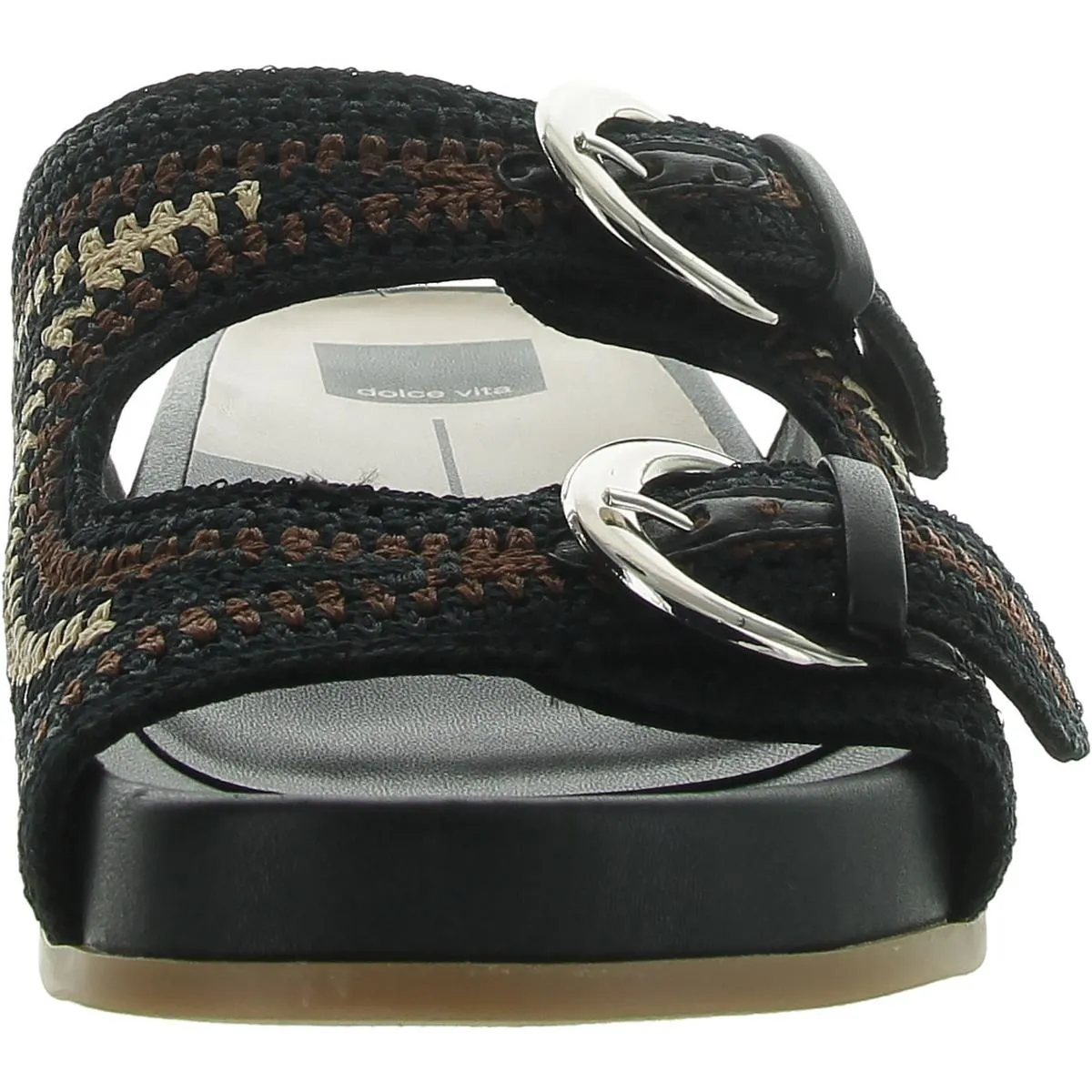 Ralli Womens Buckle Knit Slide Sandals