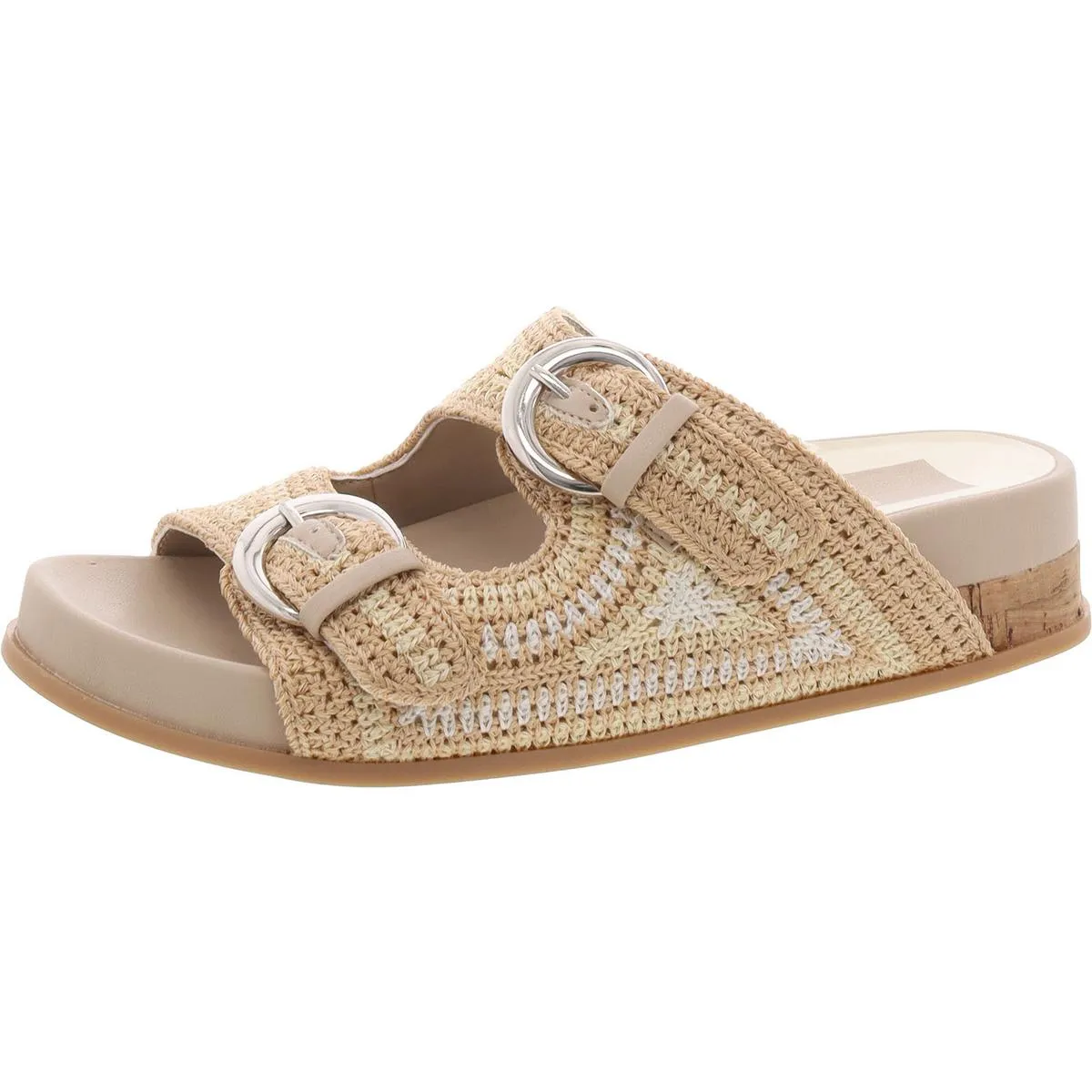 Ralli Womens Buckle Knit Slide Sandals