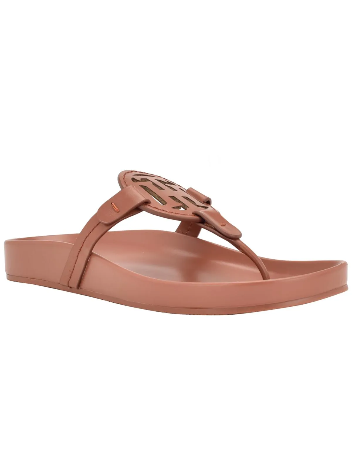 Relina Womens Faux Leather Thong Sandals