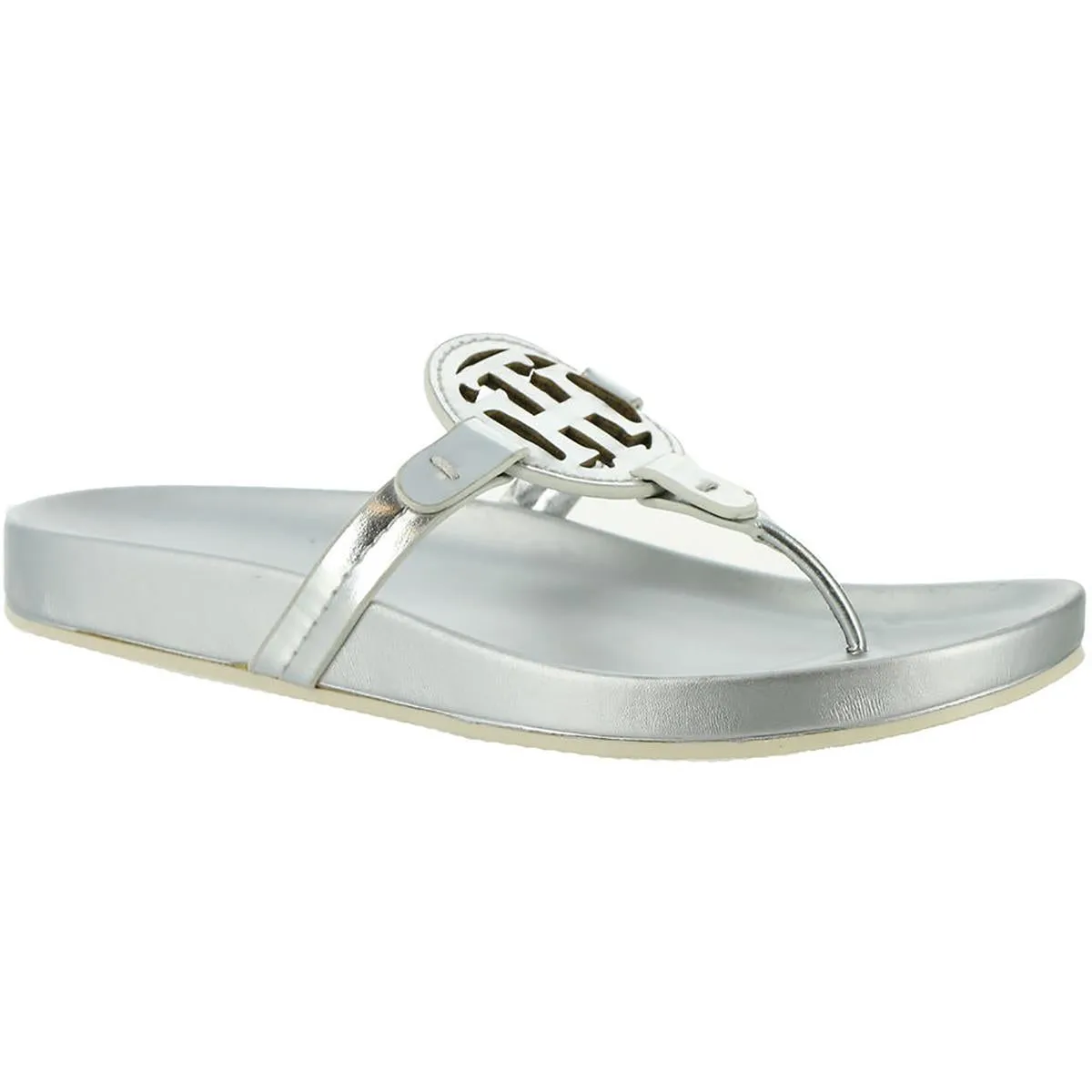 Relina Womens Faux Leather Thong Sandals