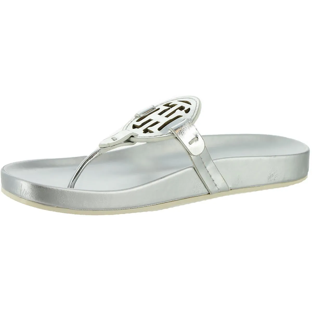 Relina Womens Faux Leather Thong Sandals