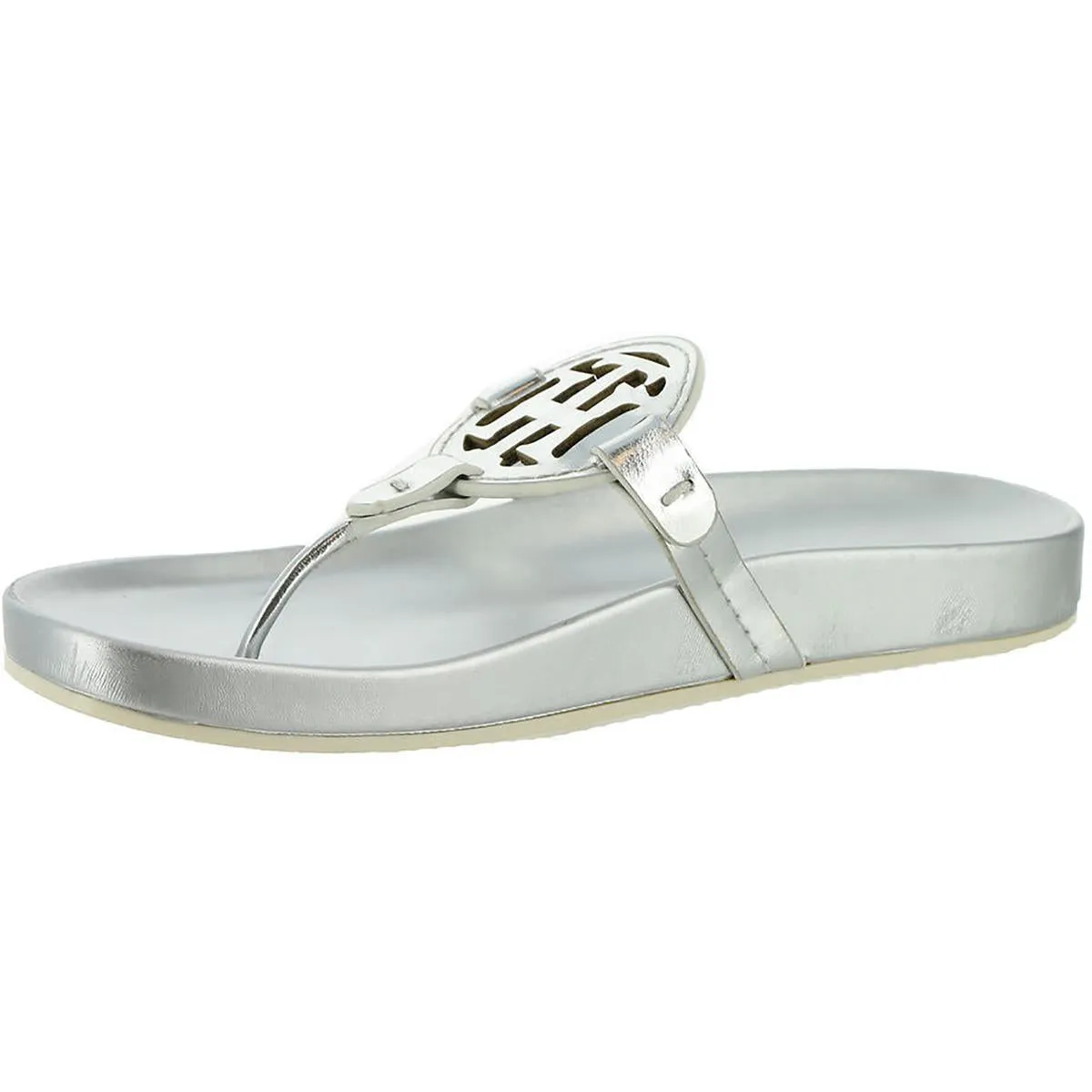Relina Womens Faux Leather Thong Sandals