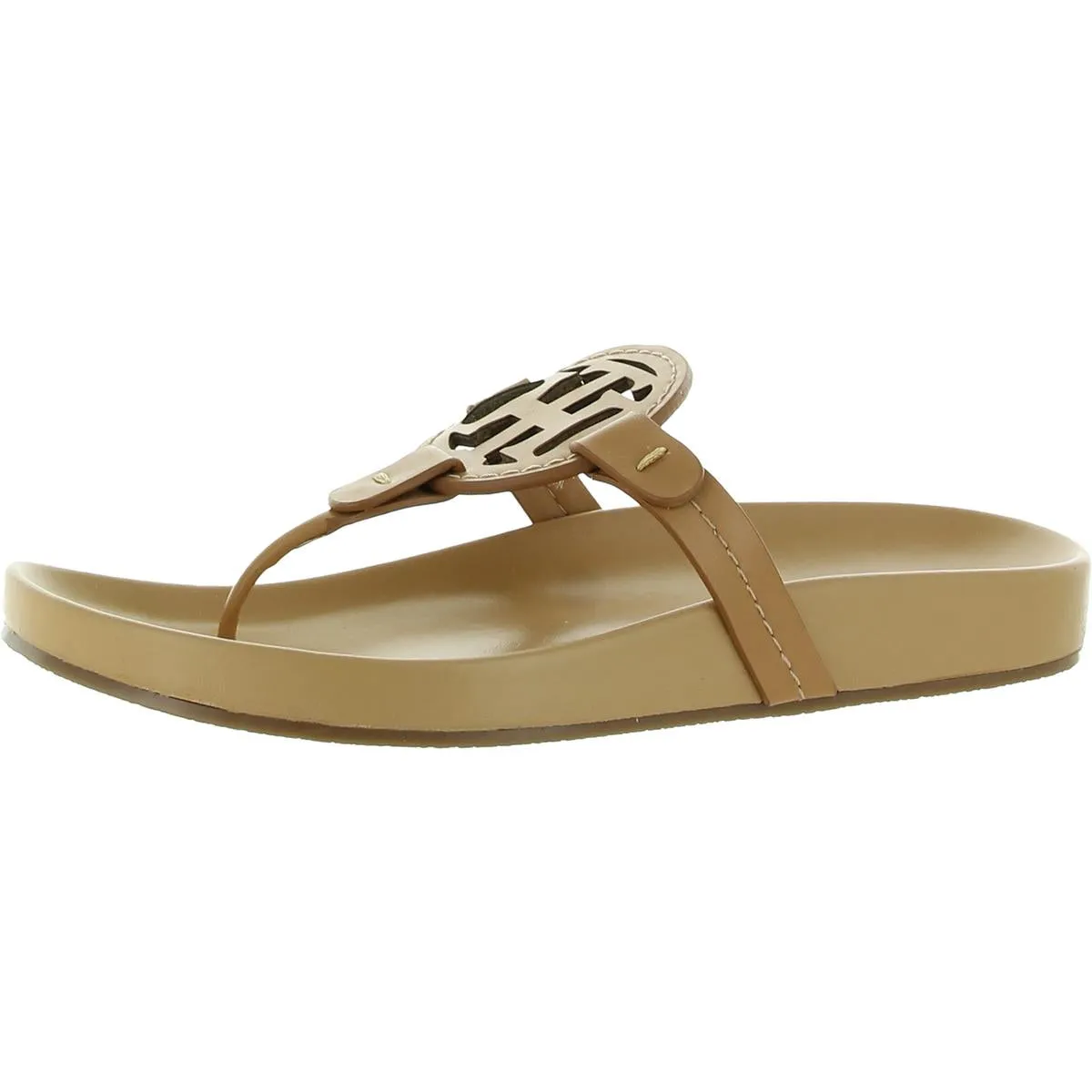 Relina Womens Faux Leather Thong Sandals