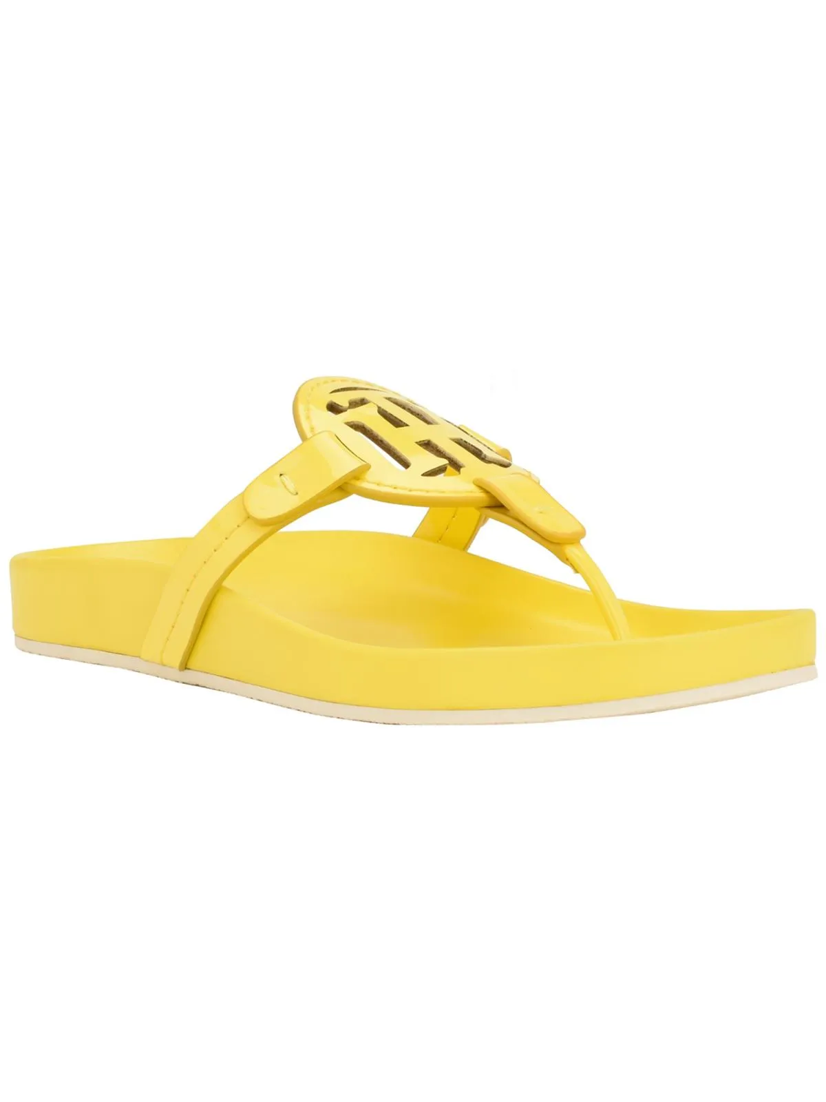 Relina Womens Faux Leather Thong Sandals