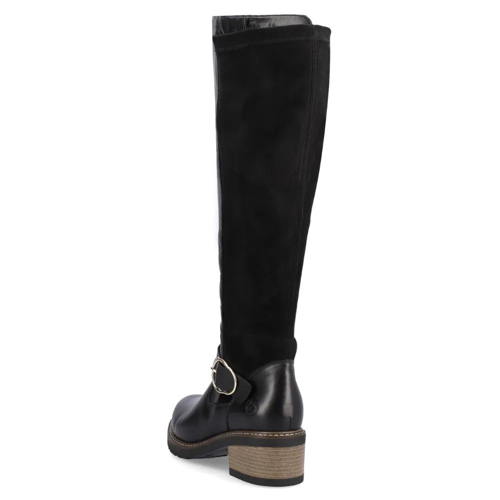 Remonte Aida 73 Black Leather High Boot (Women's)