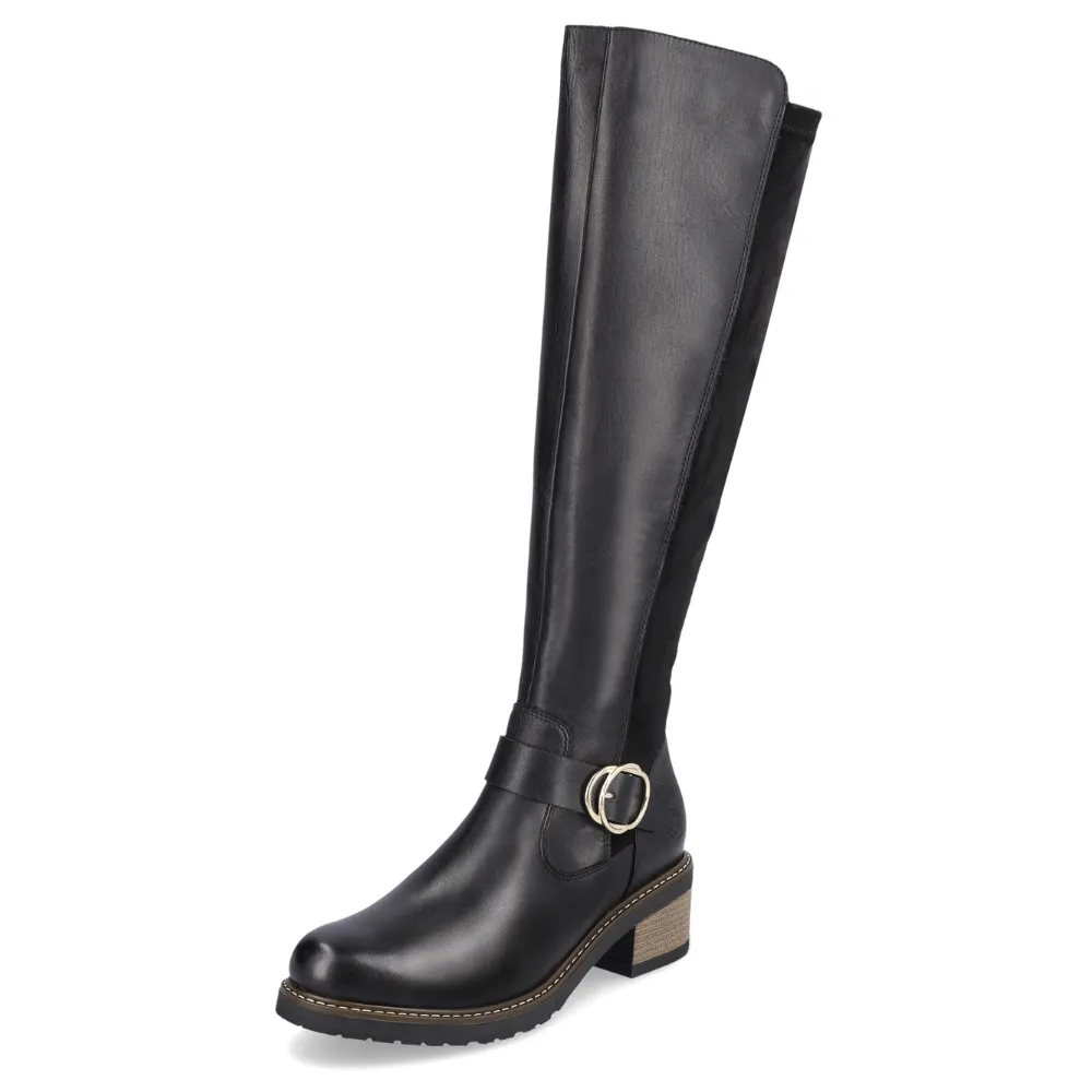 Remonte Aida 73 Black Leather High Boot (Women's)