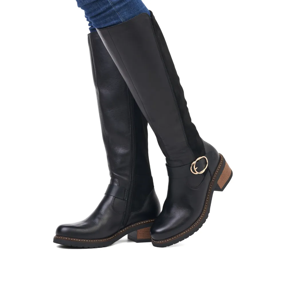 Remonte Aida 73 Black Leather High Boot (Women's)
