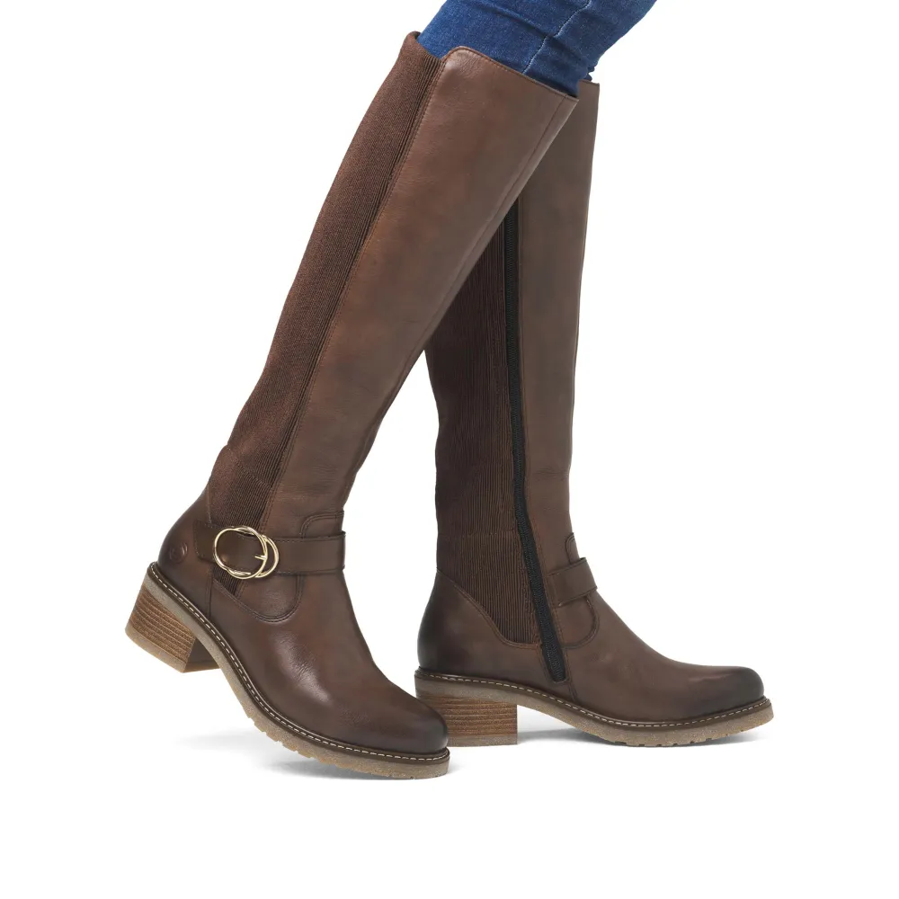 Remonte Aida 73 Mahogany Leather High Boot (Women's)