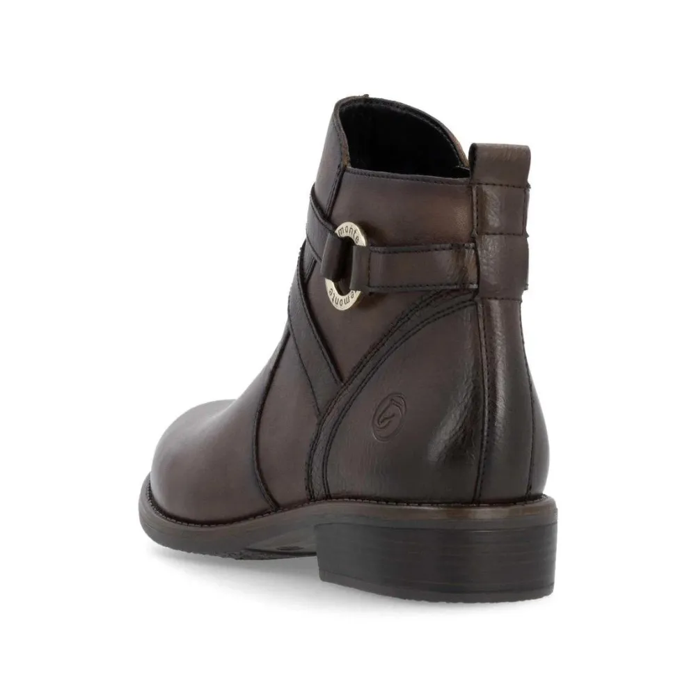 Remonte Arielle 77 Nougat Brown Leather Bootie (Women's)