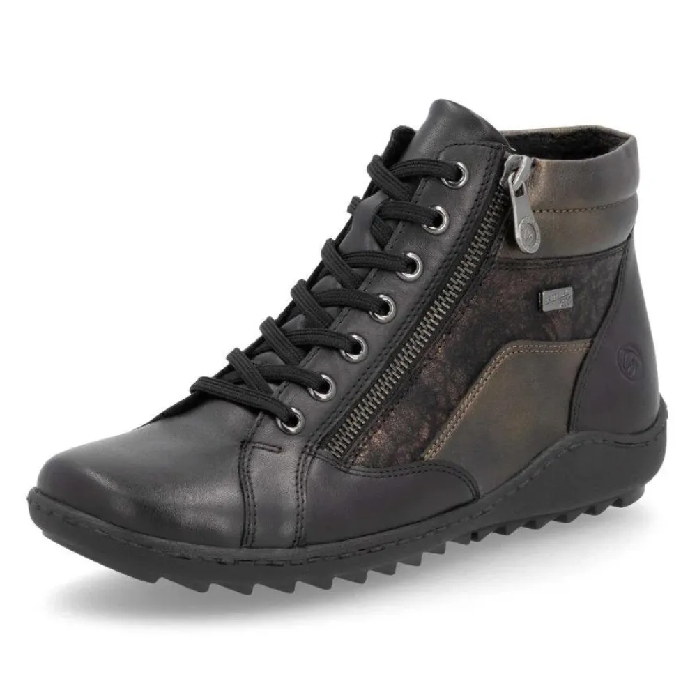 Remonte Liv 58 Black/Antique Leather Boot (Women's)
