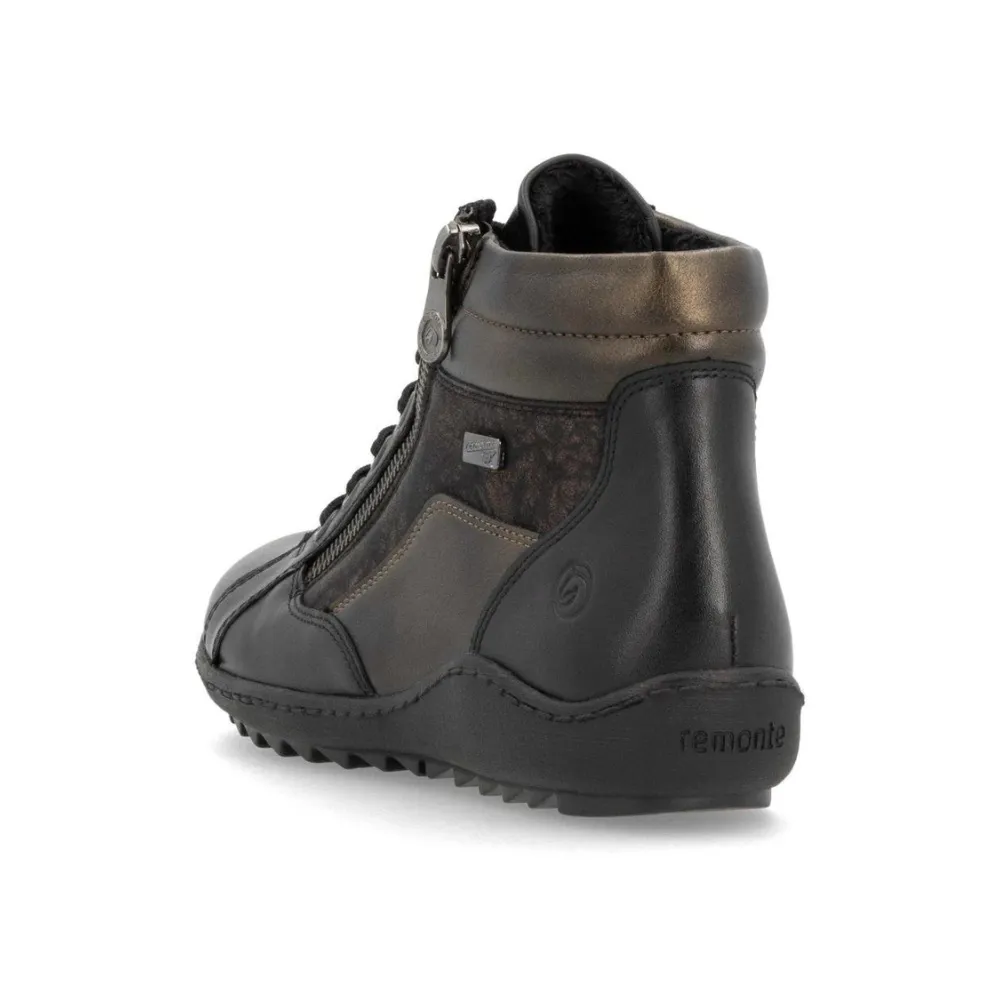 Remonte Liv 58 Black/Antique Leather Boot (Women's)