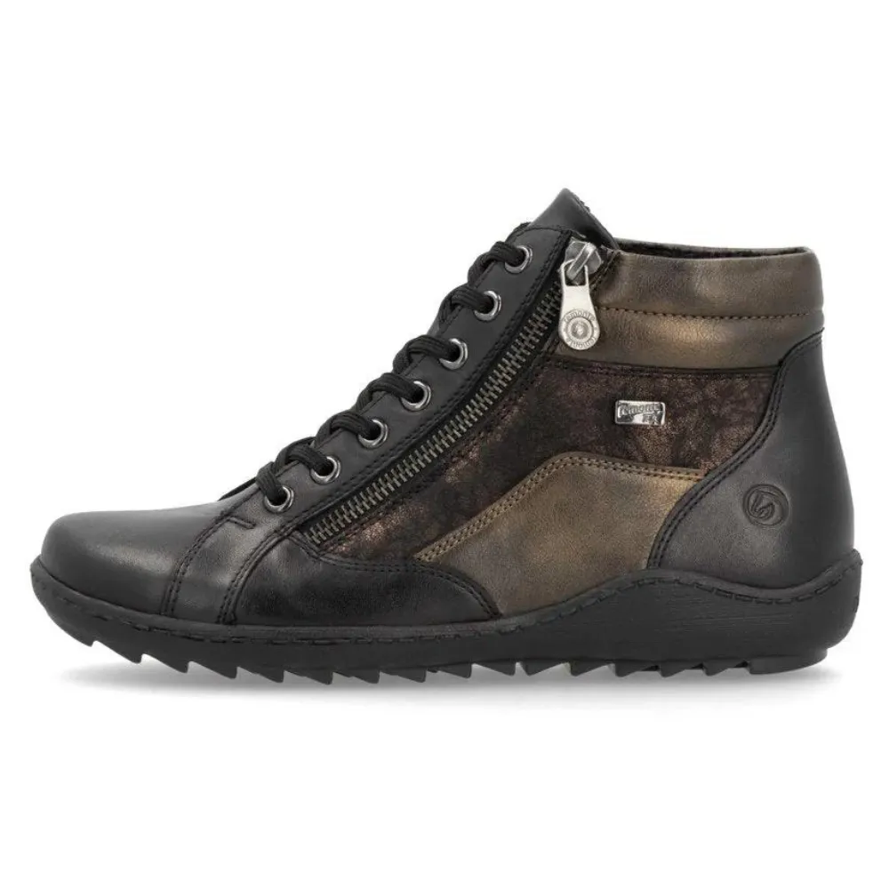 Remonte Liv 58 Black/Antique Leather Boot (Women's)