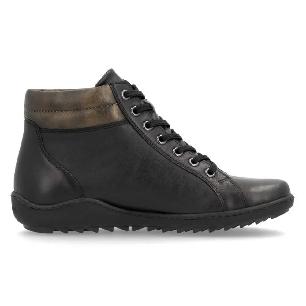 Remonte Liv 58 Black/Antique Leather Boot (Women's)