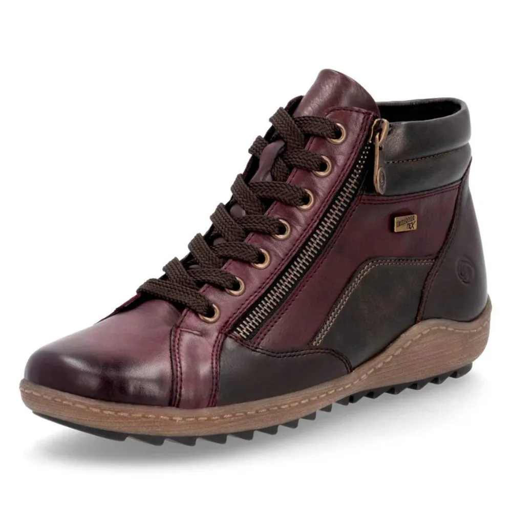 Remonte Liv 58 Vino/Havanna Leather Boot (Women's)