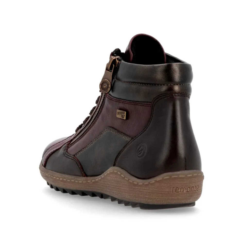 Remonte Liv 58 Vino/Havanna Leather Boot (Women's)