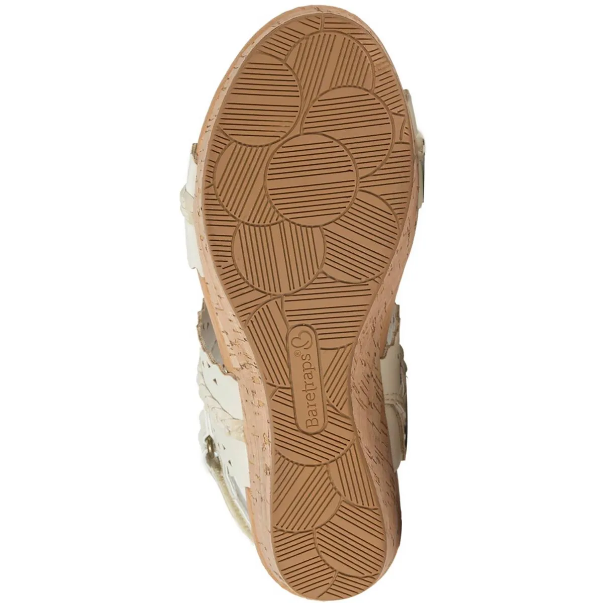 Rene Womens Faux Leather Cork Platform Sandals