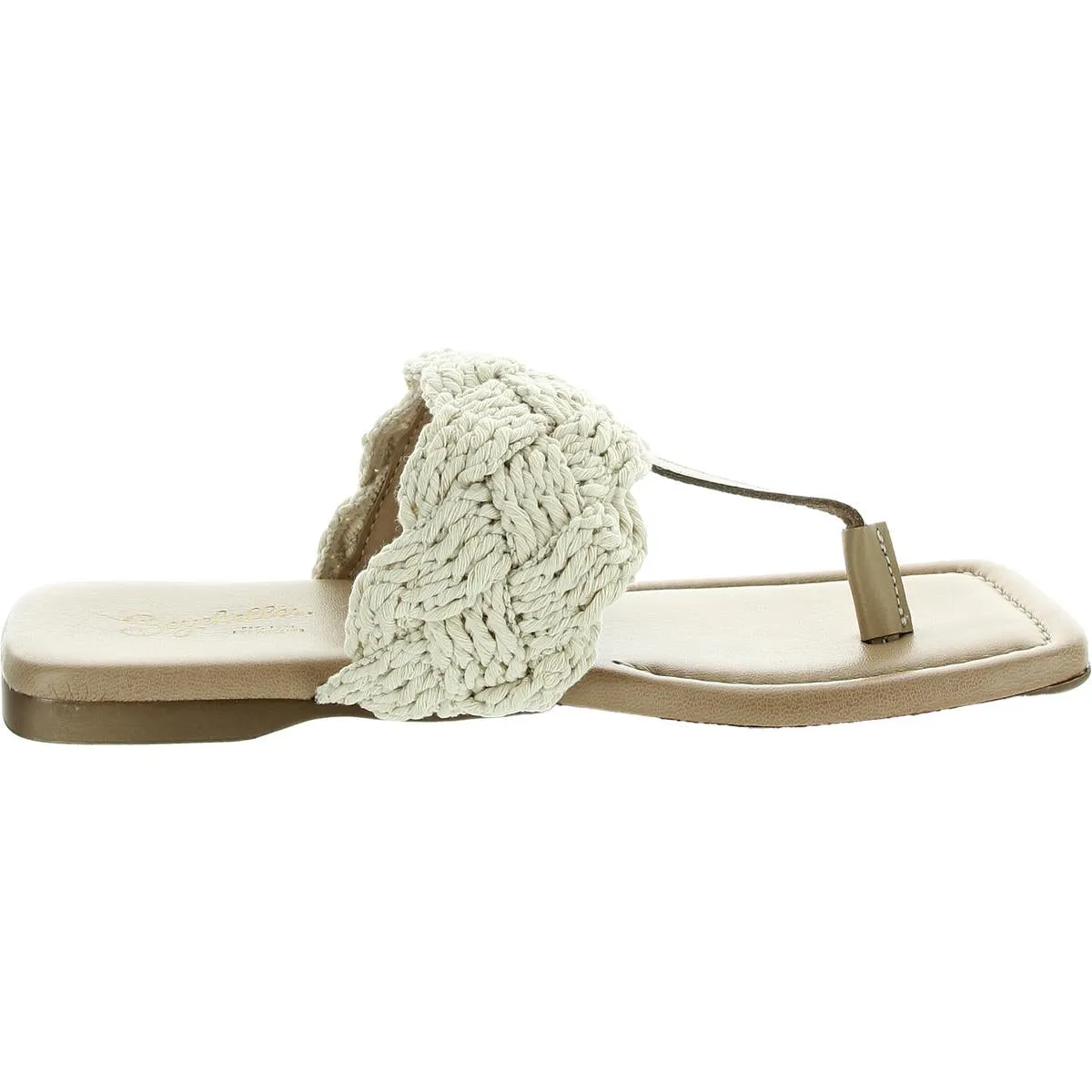 Replenish Womens Leather Slip On Thong Sandals