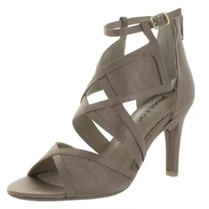 Ria Womens Colorblock Strappy Dress Sandals