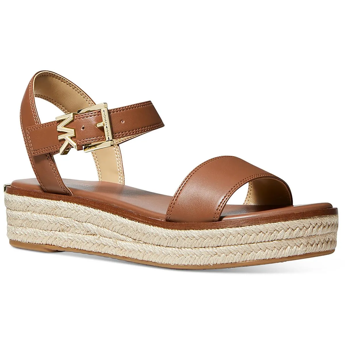 Richie Womens Faux Leather Ankle Strap Platform Sandals
