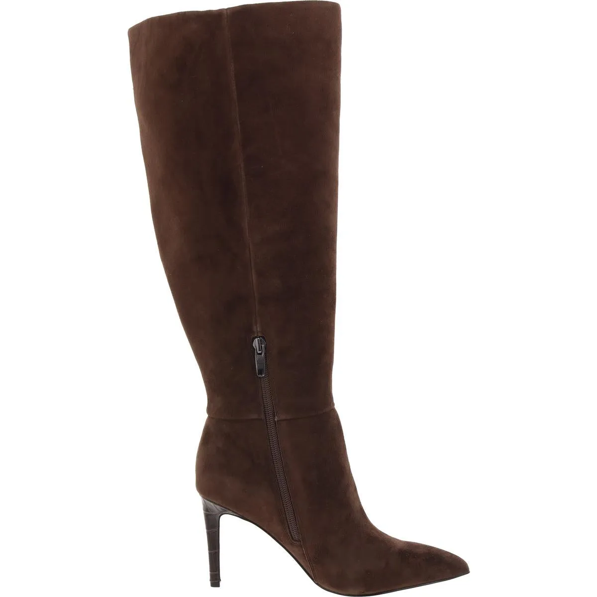 Richy Womens Wide Calf Leather Knee-High Boots