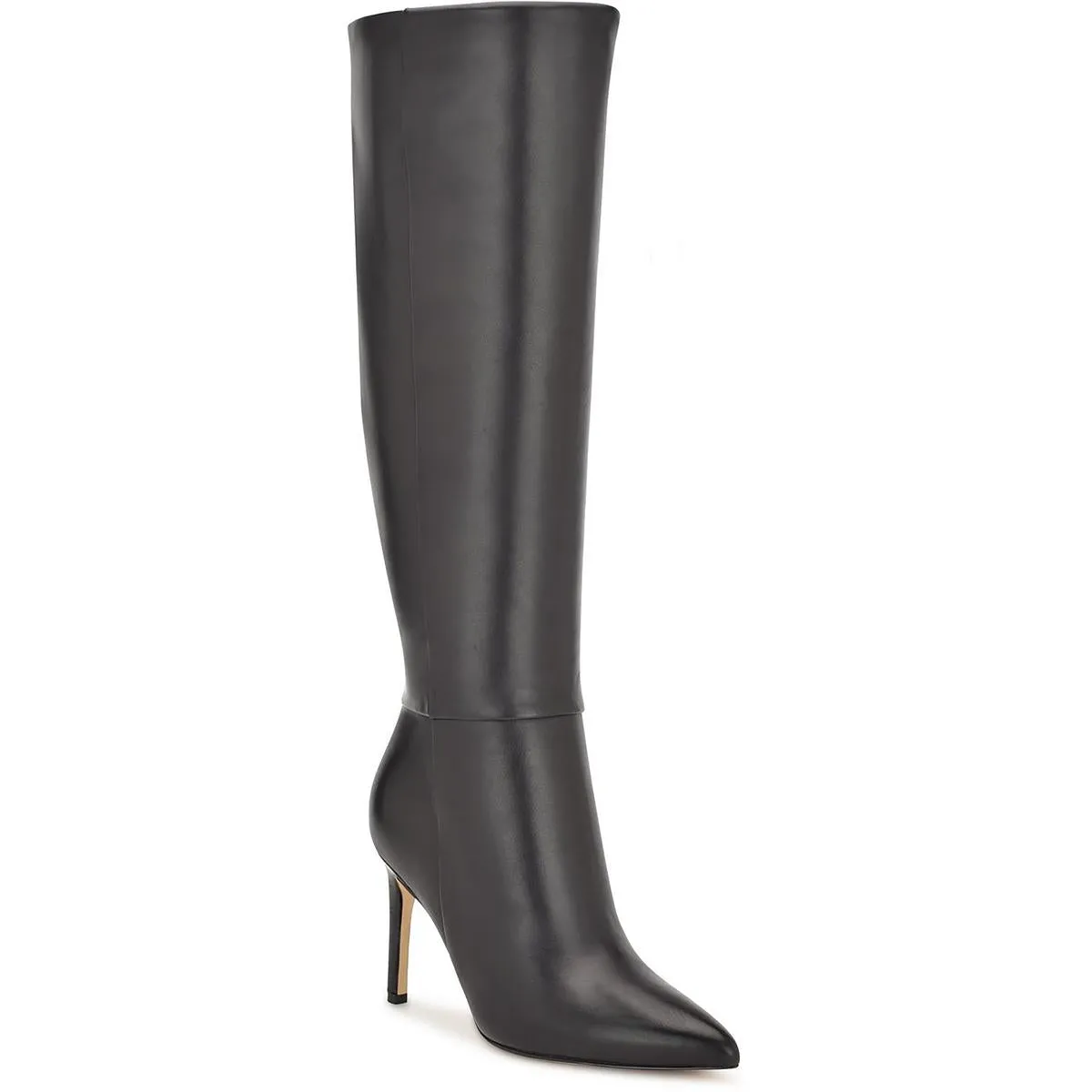 Richy Womens Wide Calf Leather Knee-High Boots