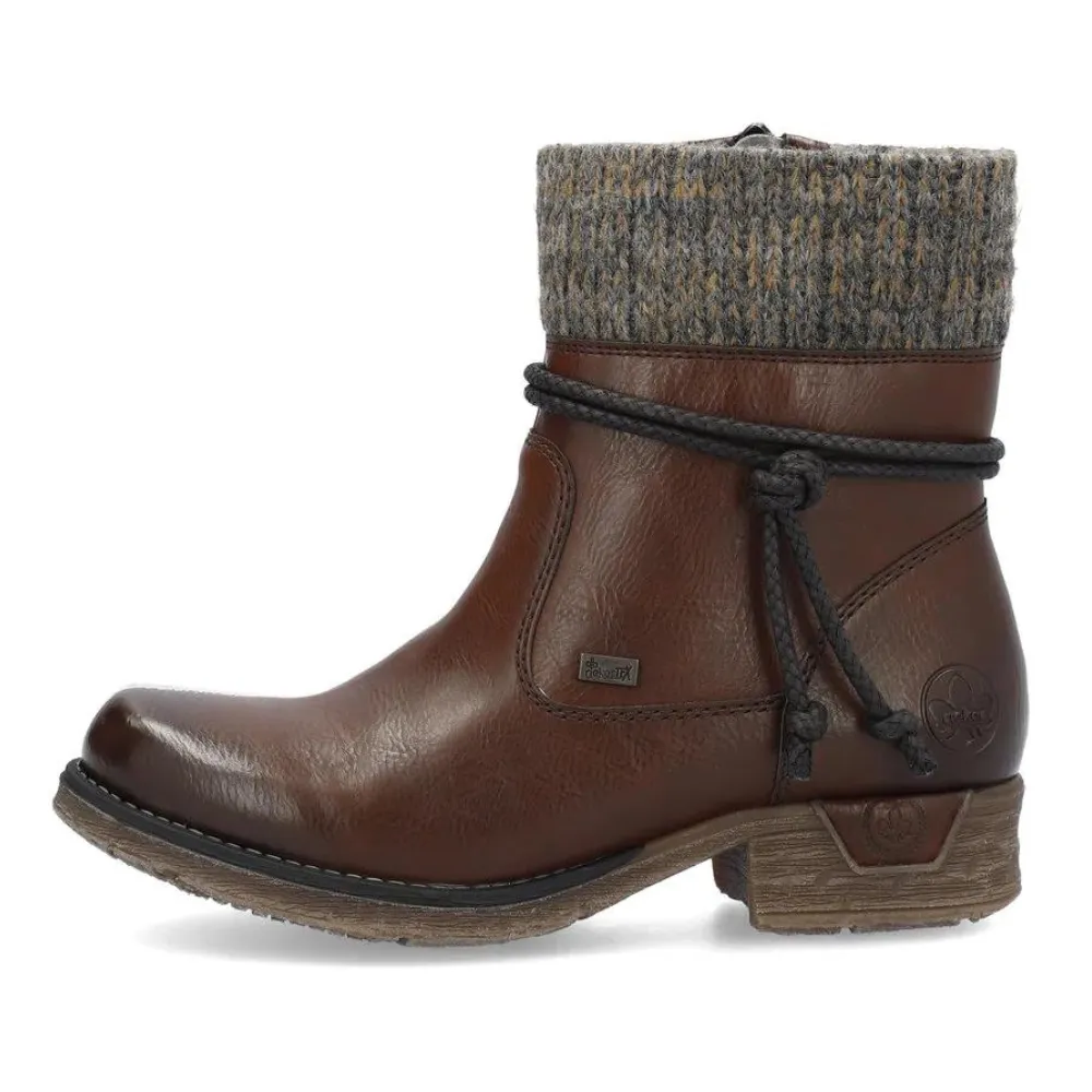 Rieker 79688 Fee Brown/Graphit Boot (Women's)