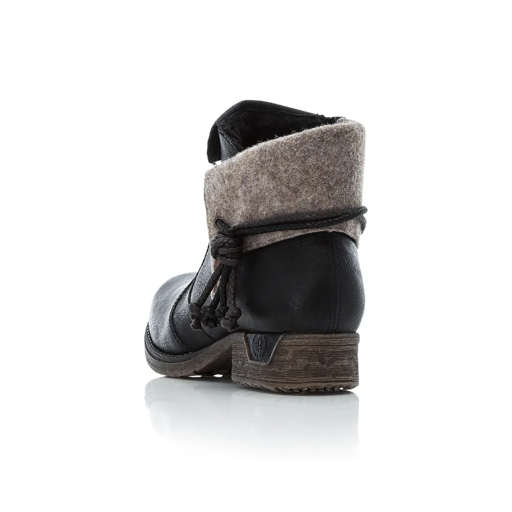 Rieker Fee 93 Black Bootie (Women's)