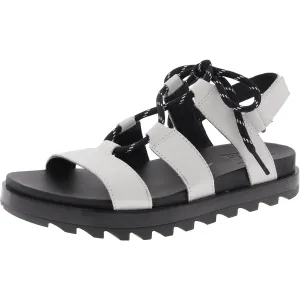 Roaming Womens Lace-Up Leather Slingback Sandals