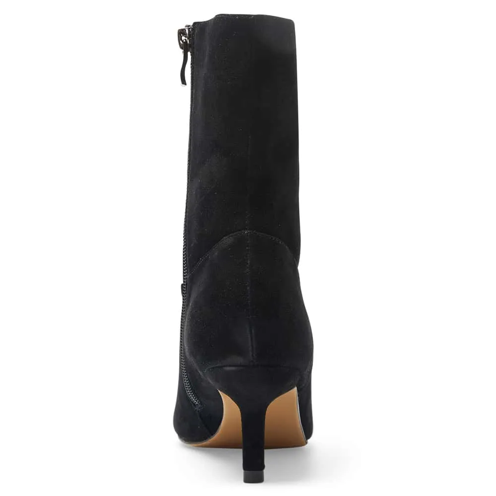 Rogue Boot in Black Suede