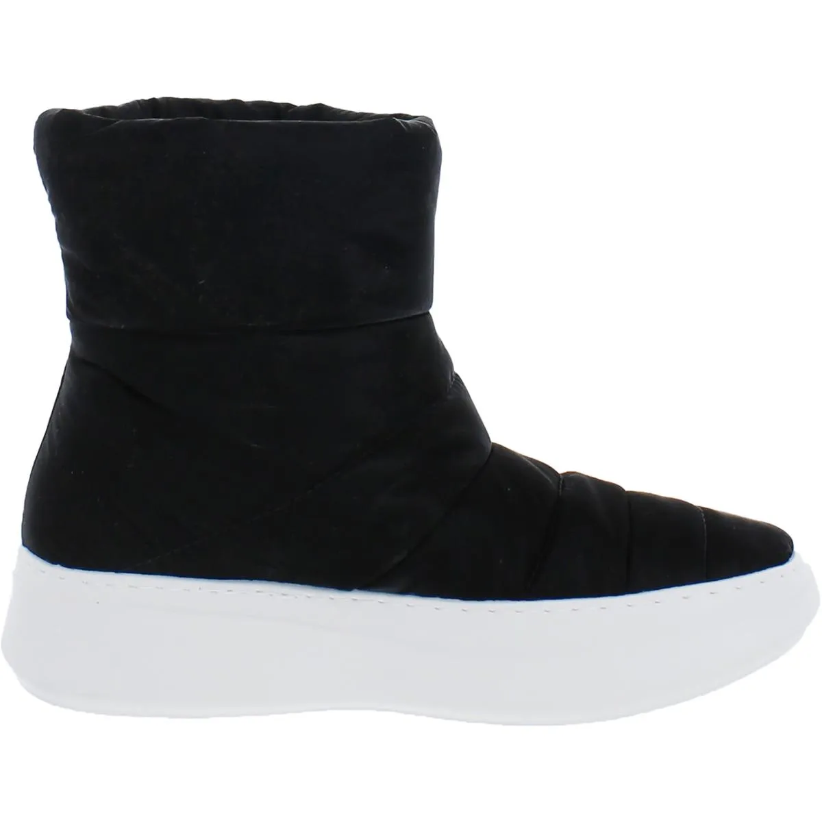 Rosette Puff Womens Slip On Ankle Booties