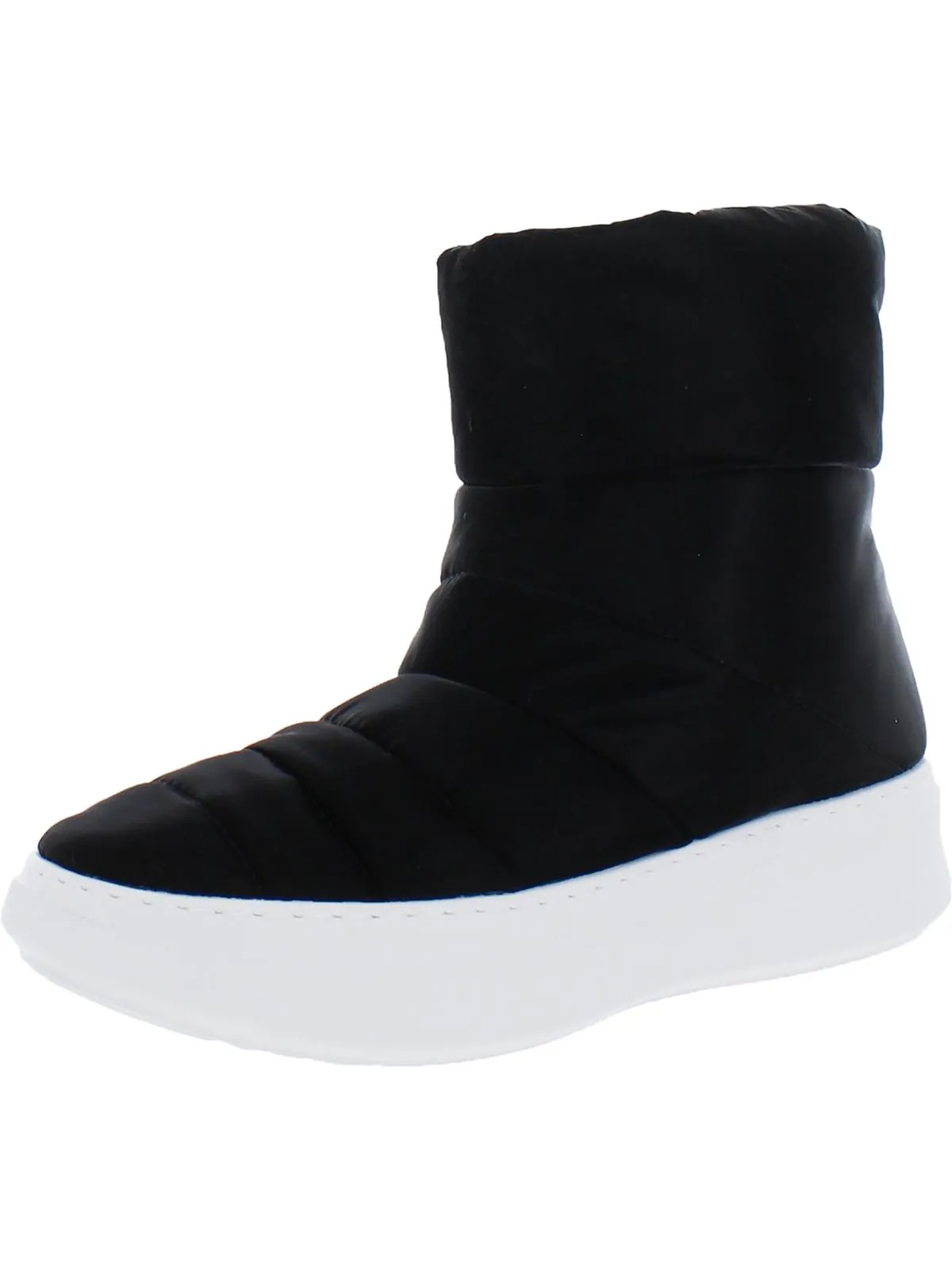 Rosette Puff Womens Slip On Ankle Booties