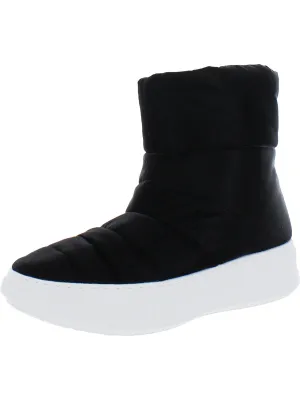 Rosette Puff Womens Slip On Ankle Booties