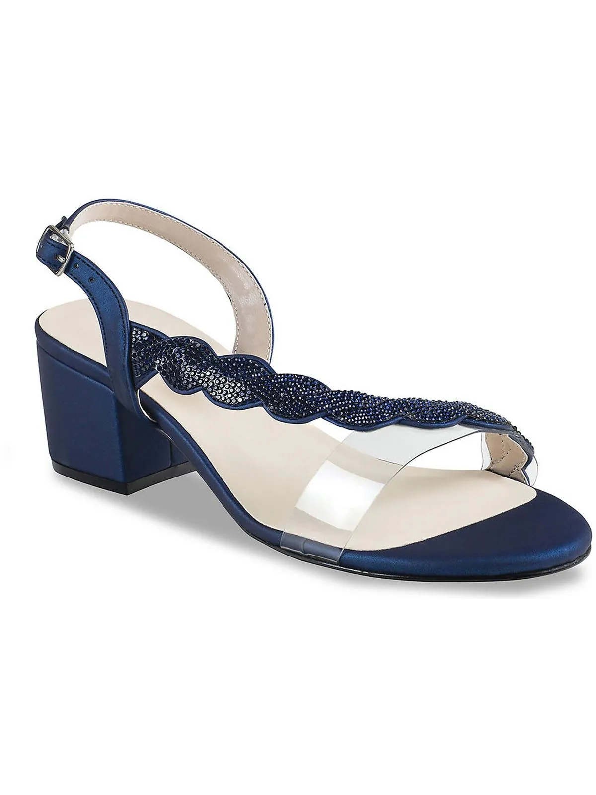 Ruby Womens Faux Leather Embellished Heels