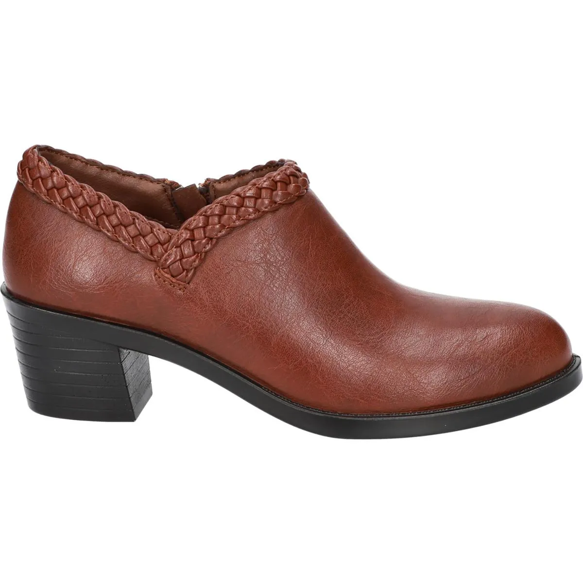 Ry Womens Faux Leather Woven Shooties