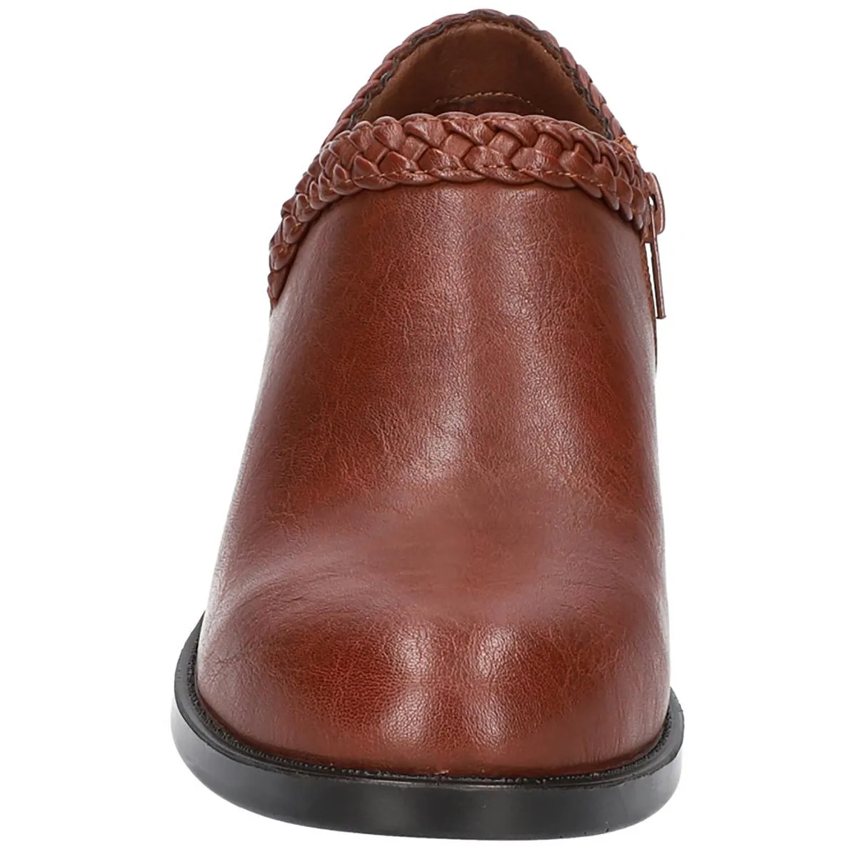 Ry Womens Faux Leather Woven Shooties